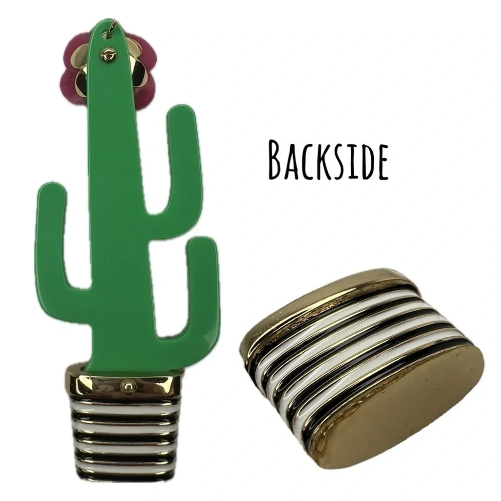 Kate Spade Scenic Route Cactus Acrylic Rare Novelty Necklace